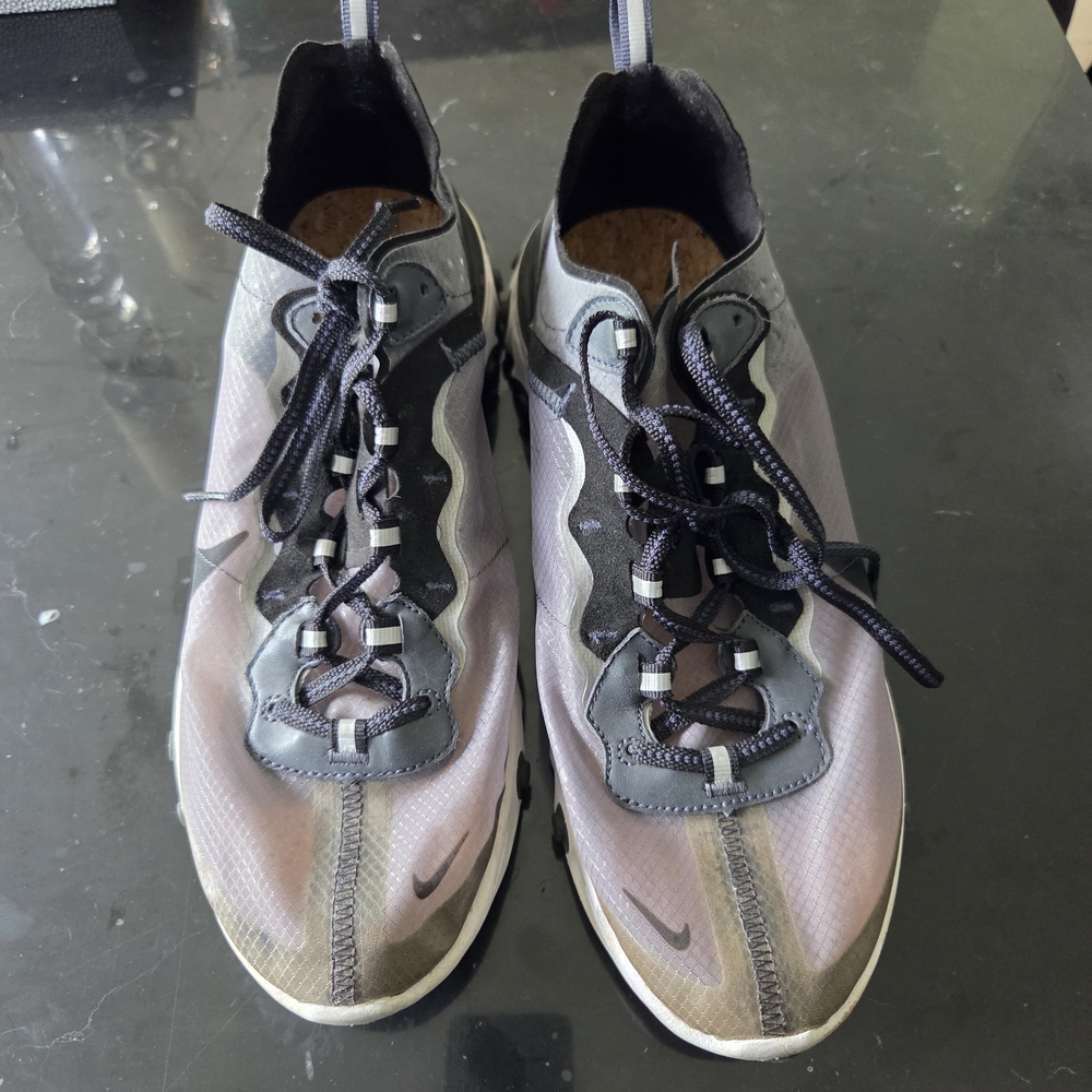 Nike React Element 55 trainers in grey and white #sneakers size 10.5